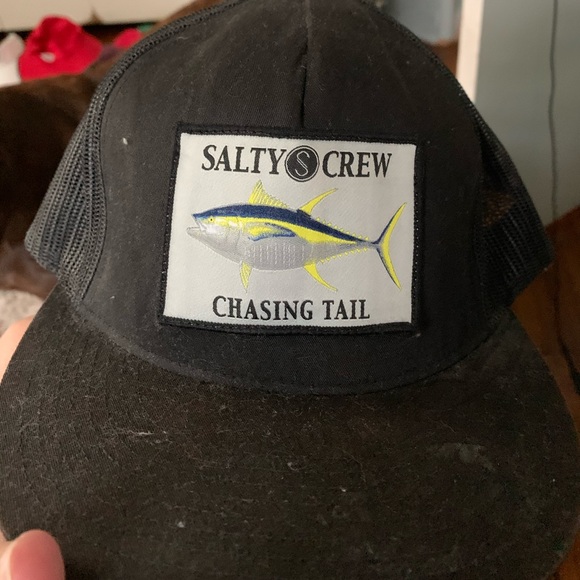 salty crew chasing tail trucker hat